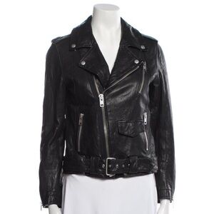 Brand New Nili Lotan Black Leather Asymmetric Moto Jacket -Never Been Worn